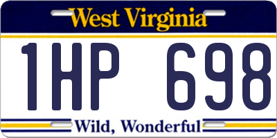 WV license plate 1HP698