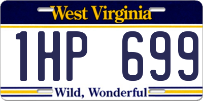 WV license plate 1HP699