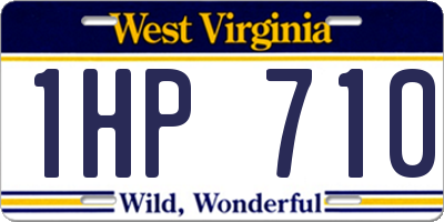 WV license plate 1HP710