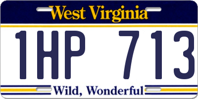 WV license plate 1HP713