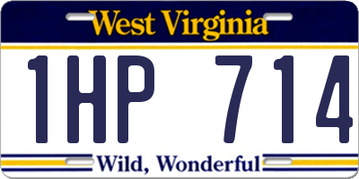 WV license plate 1HP714