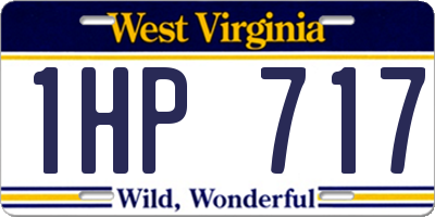 WV license plate 1HP717