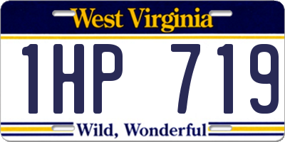 WV license plate 1HP719
