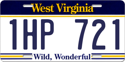 WV license plate 1HP721
