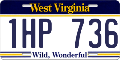 WV license plate 1HP736