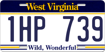 WV license plate 1HP739