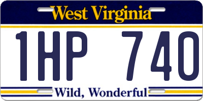 WV license plate 1HP740