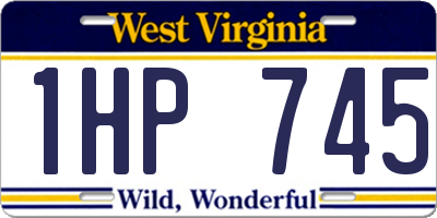 WV license plate 1HP745