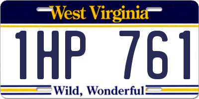 WV license plate 1HP761