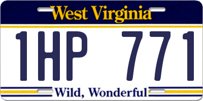 WV license plate 1HP771