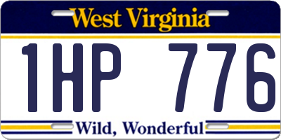 WV license plate 1HP776