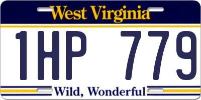 WV license plate 1HP779