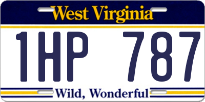 WV license plate 1HP787