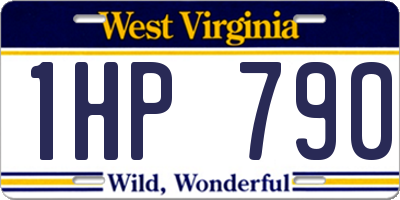 WV license plate 1HP790