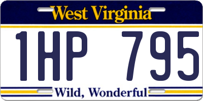 WV license plate 1HP795