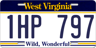 WV license plate 1HP797