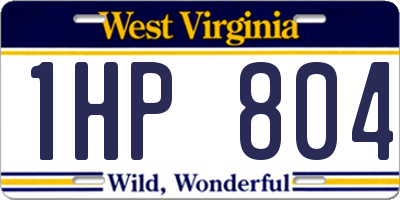 WV license plate 1HP804