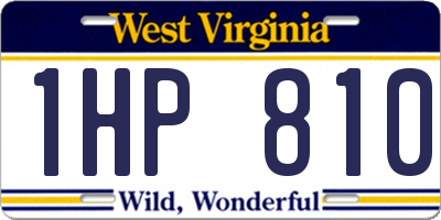WV license plate 1HP810