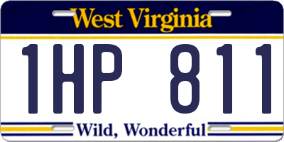 WV license plate 1HP811