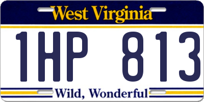 WV license plate 1HP813