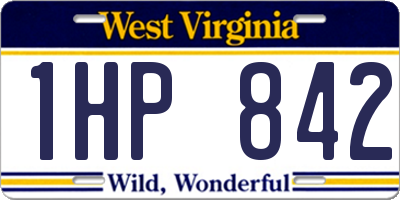 WV license plate 1HP842