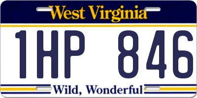 WV license plate 1HP846