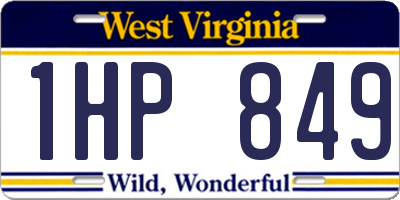 WV license plate 1HP849