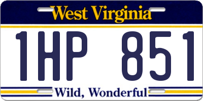WV license plate 1HP851