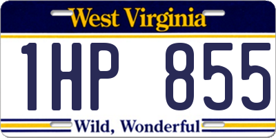 WV license plate 1HP855