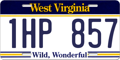 WV license plate 1HP857
