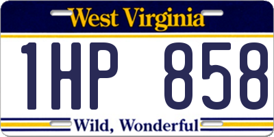 WV license plate 1HP858