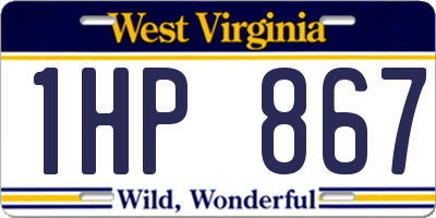 WV license plate 1HP867