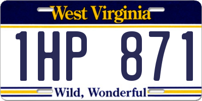 WV license plate 1HP871