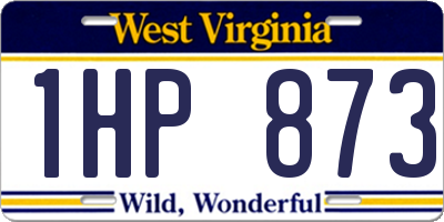 WV license plate 1HP873