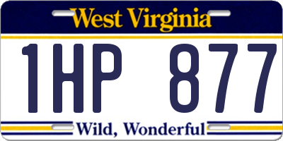WV license plate 1HP877