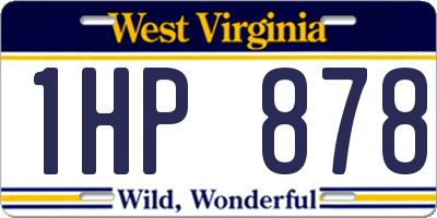 WV license plate 1HP878
