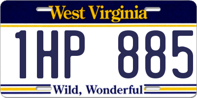 WV license plate 1HP885