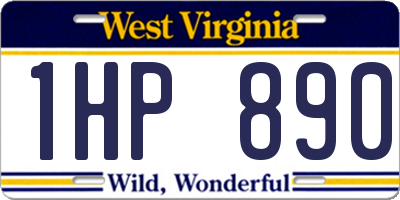 WV license plate 1HP890