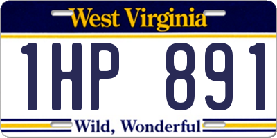 WV license plate 1HP891