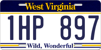 WV license plate 1HP897