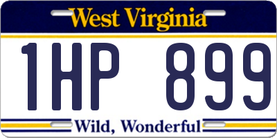 WV license plate 1HP899