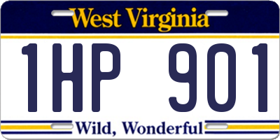 WV license plate 1HP901