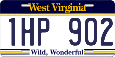 WV license plate 1HP902