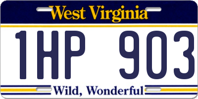 WV license plate 1HP903