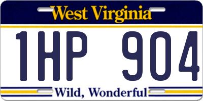WV license plate 1HP904
