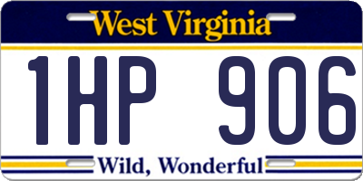 WV license plate 1HP906