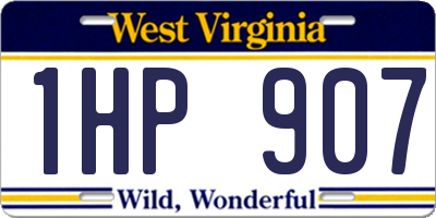 WV license plate 1HP907