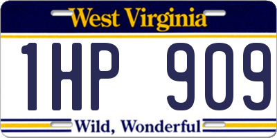 WV license plate 1HP909