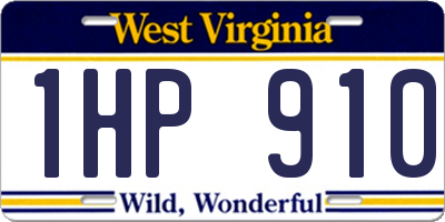 WV license plate 1HP910