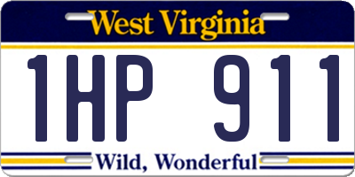 WV license plate 1HP911